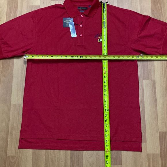 Medal Of Honor Golf Course DriWay Red Polo Shirt Golfer USA Men Large NWT - Picture 6 of 6